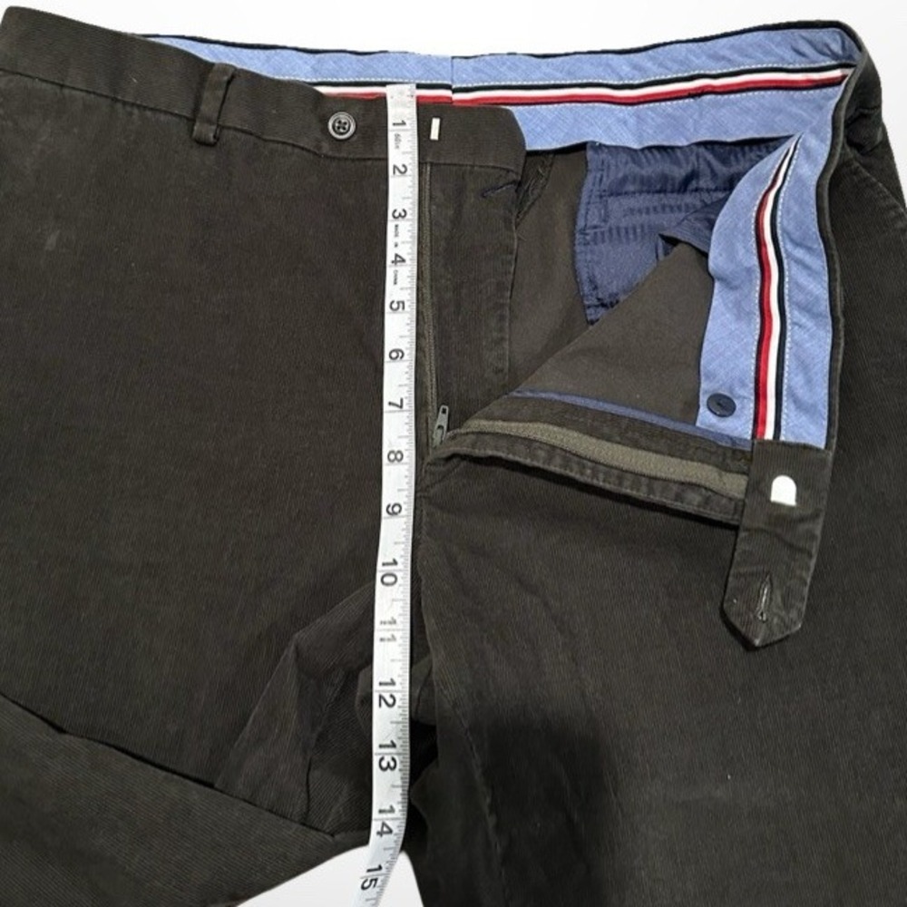 Tommy Hilfiger Brown Corduroy Pants Casual Straight Leg Trousers Mens 42x30 - Picture 4 of 8